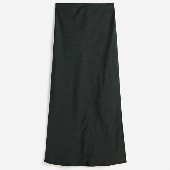 Madewell Size 12 Green Satin Maxi Slip Skirt NT393 - Picture 4 of 6
